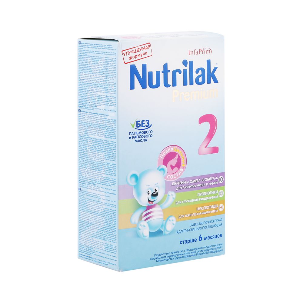 Нутрилак смесь молочная Премиум2 пребиотики от 6 до12мес. 350г