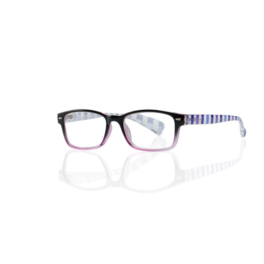 Очки корригирующие для чтения черно-фиолетовые с градиентом/пластик +2,5