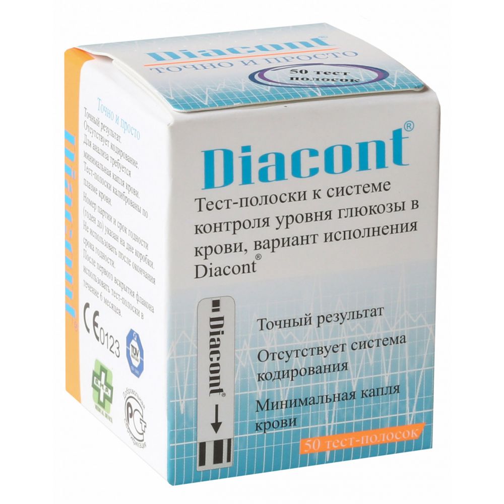 Диаконт тест-полоски д/глюкометра №50