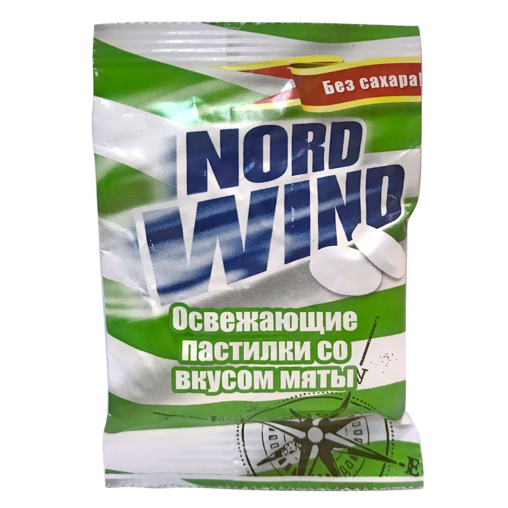 Нордвинд паст. б/сахара с витамином С со вкусом мяты 25г