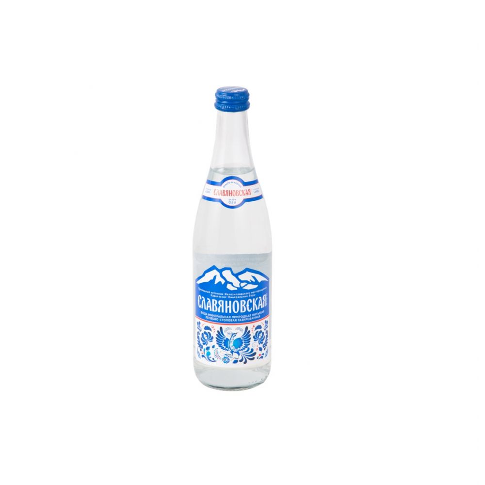 Славяновская вода минеральная газ стекло 0,5л