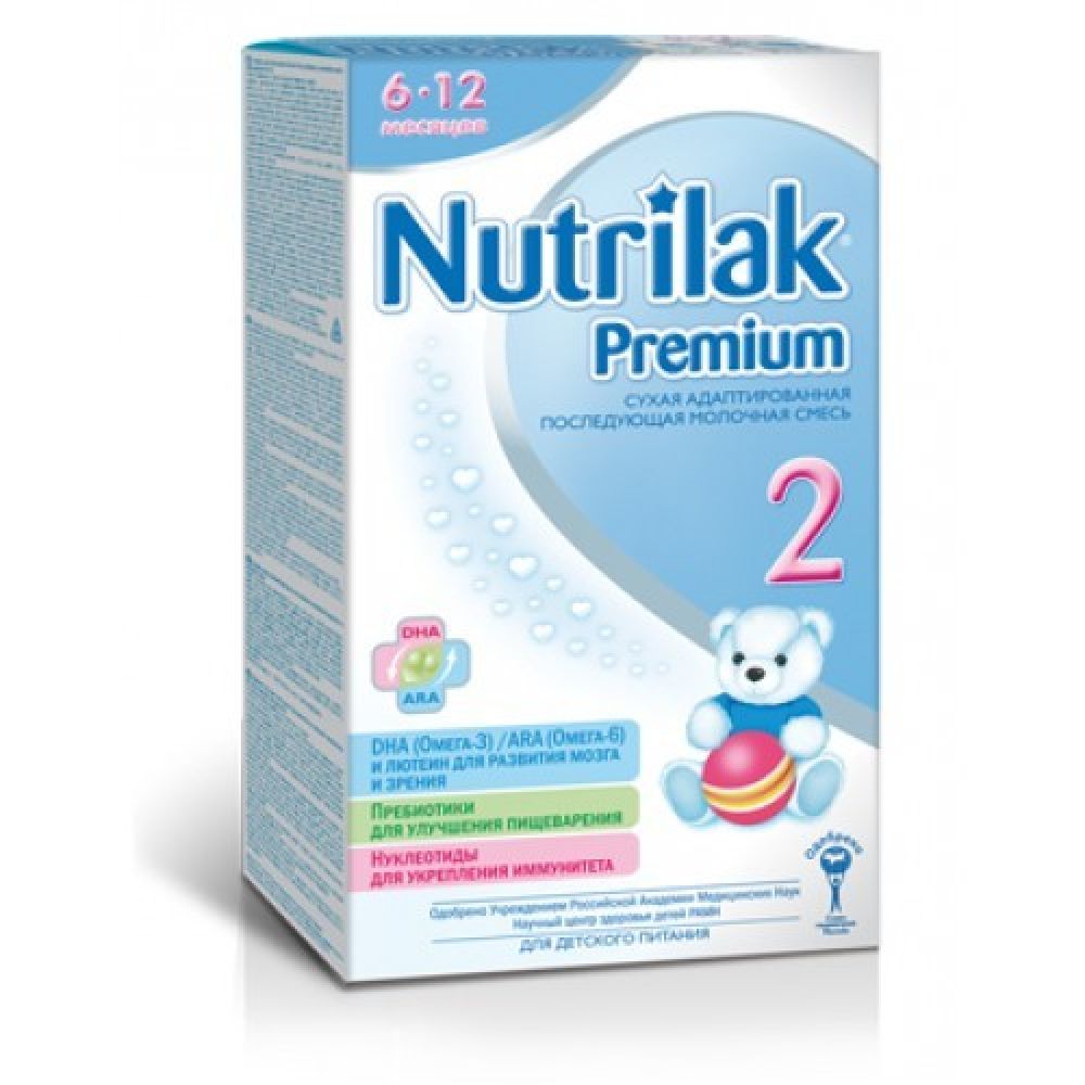 Нутрилак смесь молочная Премиум2 пребиотики от 6 до12мес. 400г