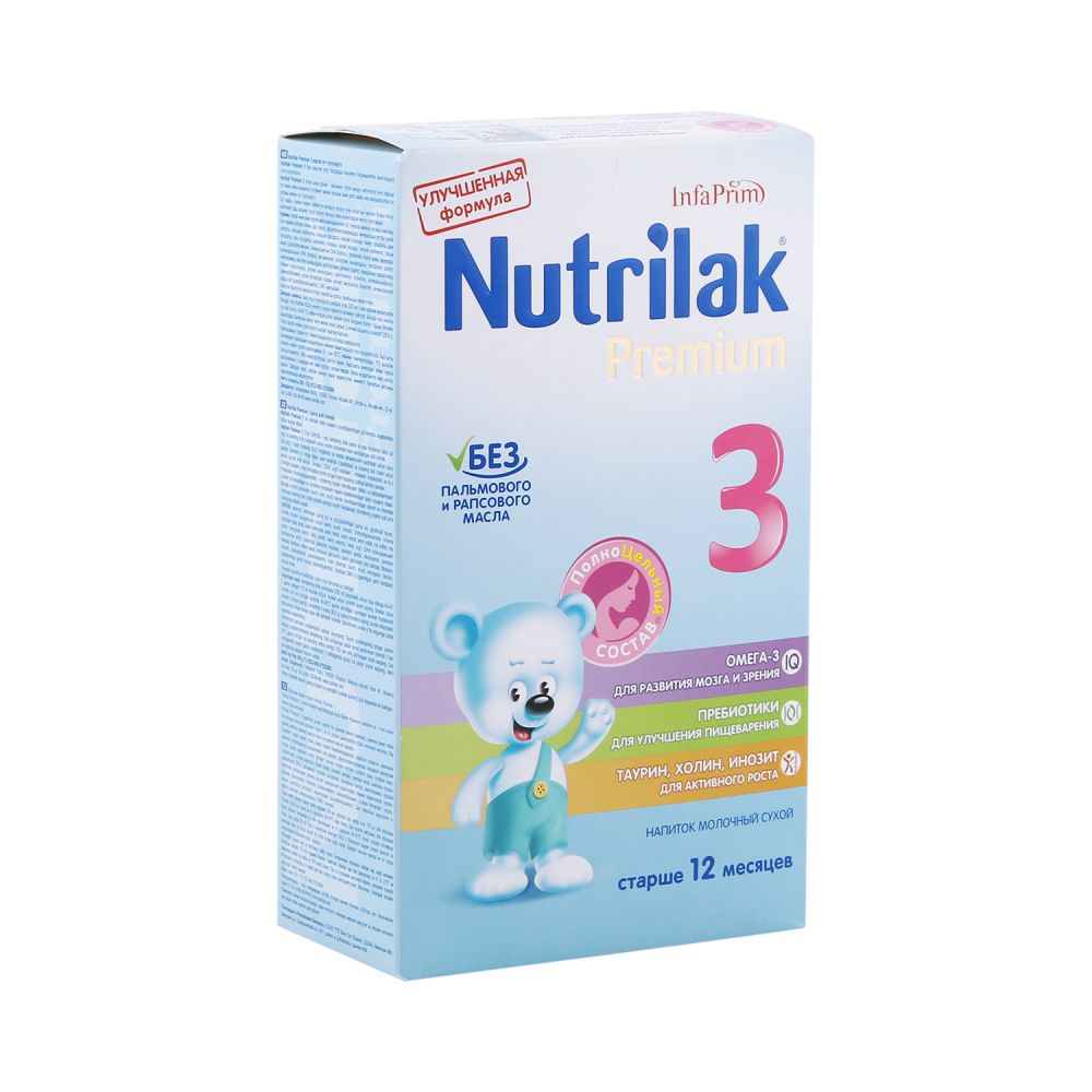 Нутрилак смесь молочная Премиум3 пребиотики/омега 3 от 12мес. 350г