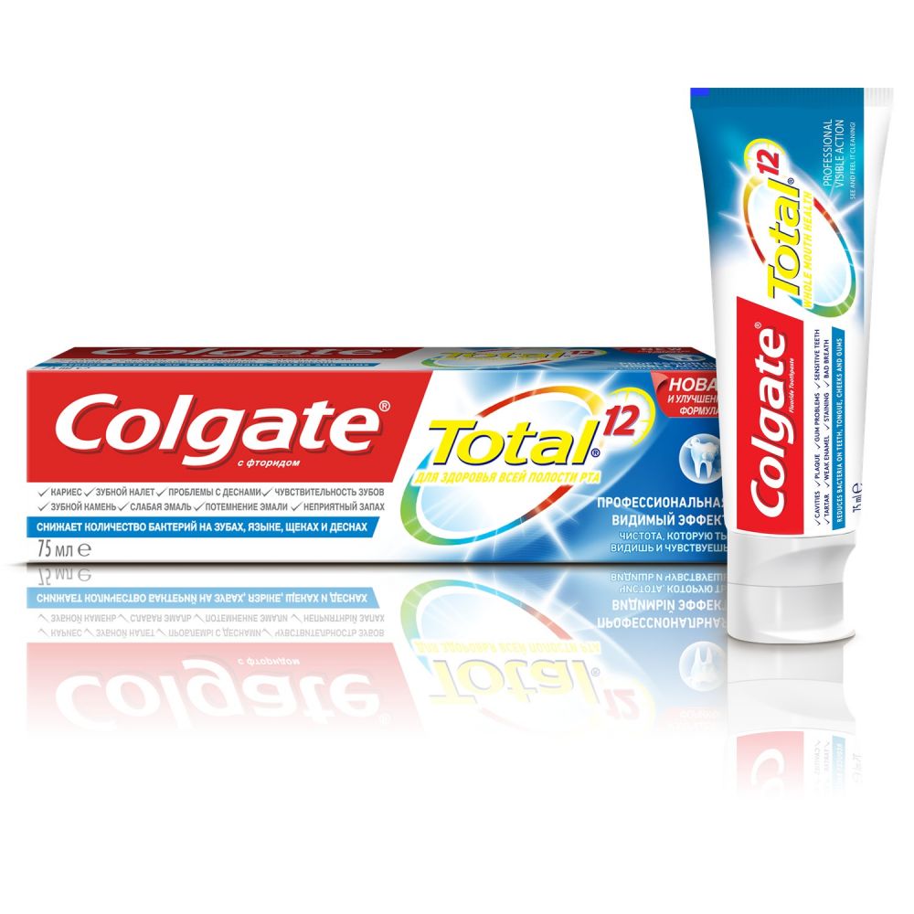 Колгейт паста зубная Тотал 12 Про-видимый эффект 75мл
