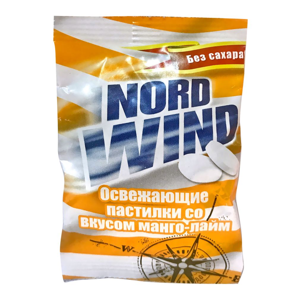 Нордвинд паст. б/сахара с витамином С со вкусом манго-лайм 25г