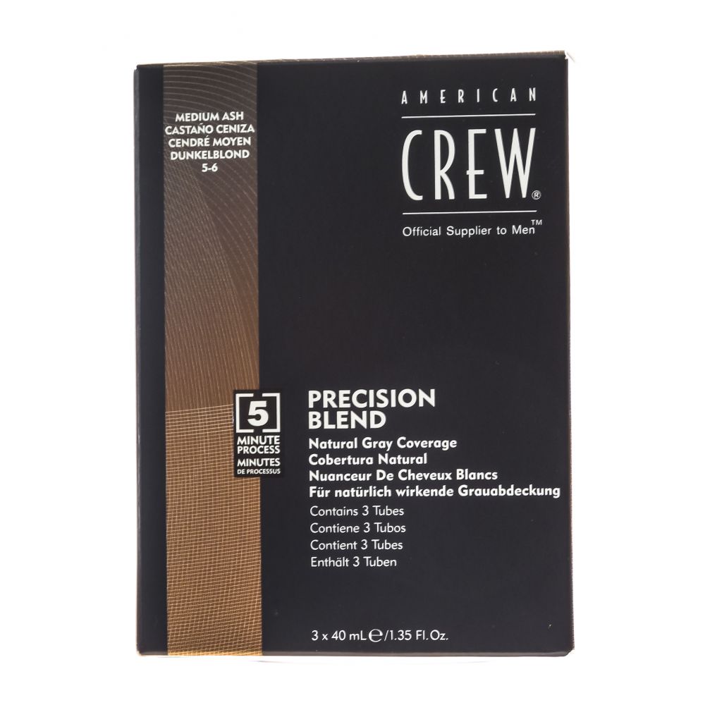 Американ Крю Precision Blend Краска для седых волос пепельный оттенок 5/6 3х40мл