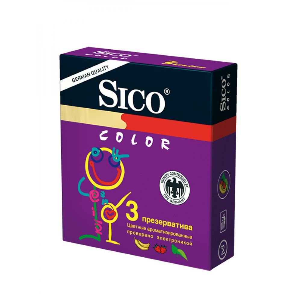 Сико презервативы Колор цветные №3