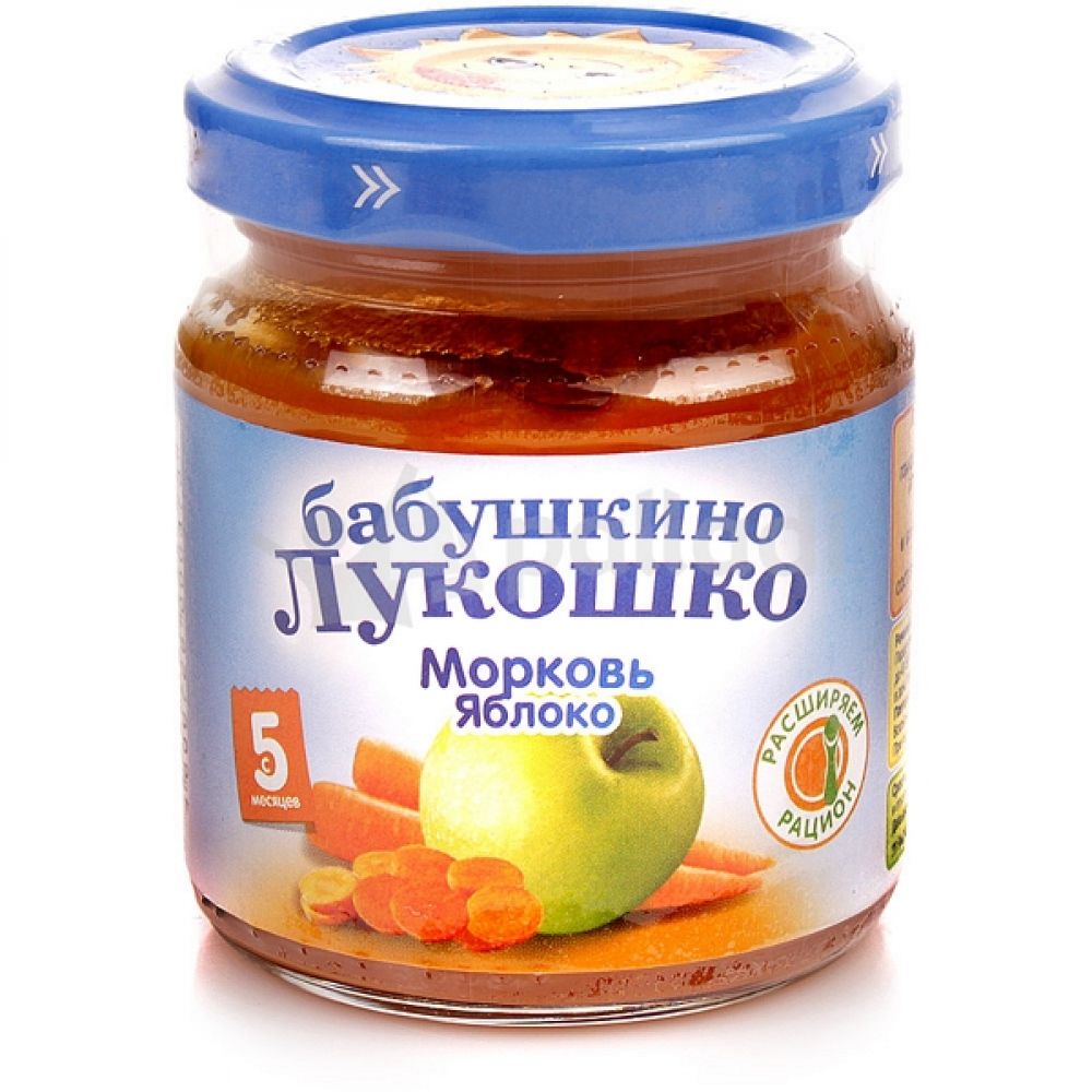 Бабушкино Лукошко пюре морковь/яблоко от 4,5мес. 100г