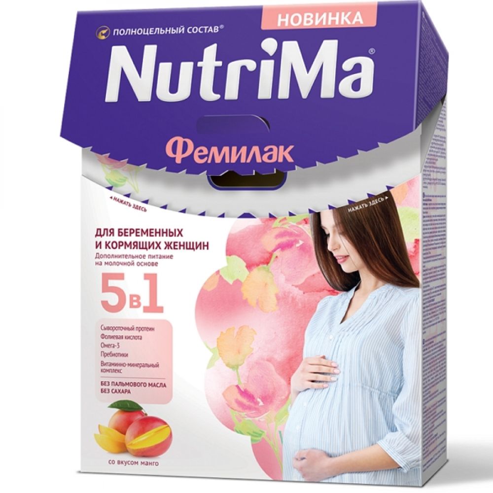 Фемилак напиток молочный д/беременных/кормящих женщин манго 350г