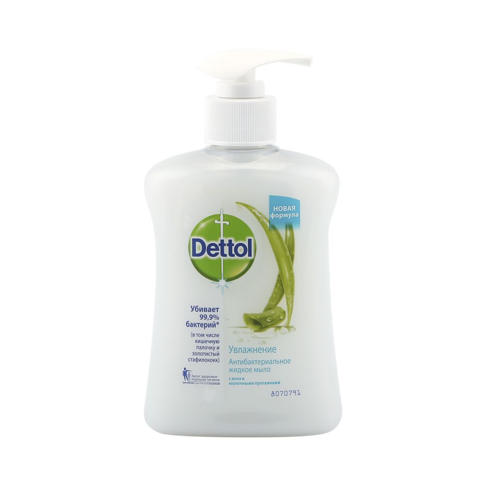 Деттол мыло жидкое д/рук антибактериальное увлажнение с алое вера и молочными протеинами 250мл