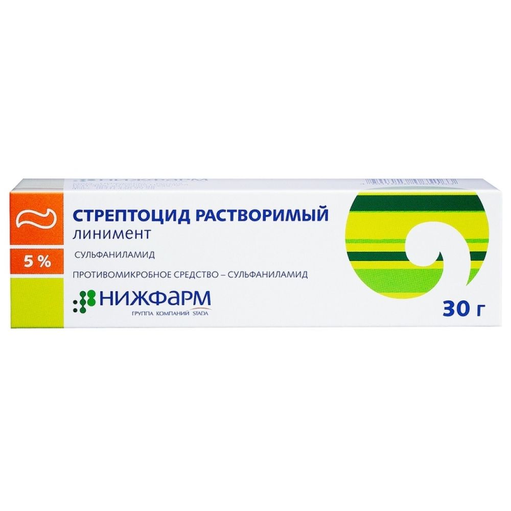 Стрептоцид линимент 5% 30г