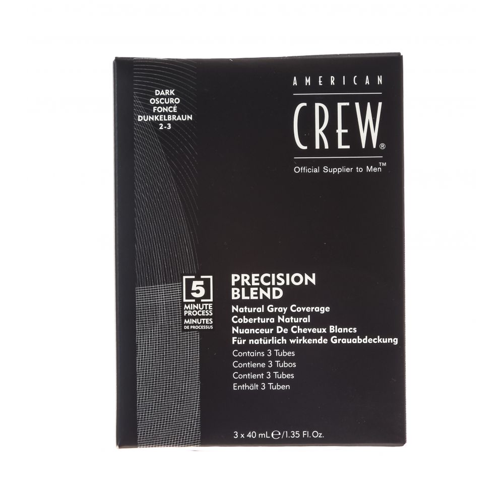Американ Крю Precision Blend Краска для седых волос темный оттенок 2/3 3х40мл